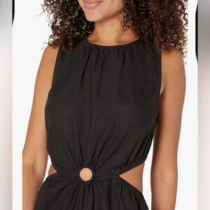 The Drop Women's Sade Linen Cut Out Midi